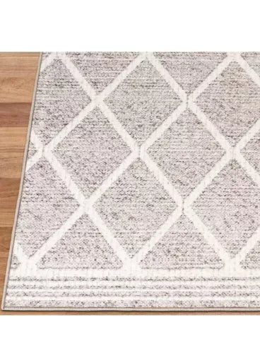 ReaLife Machine Washable Rug Runner 2'6" x 8' Non Slip - Brown Gray Beige Ivory