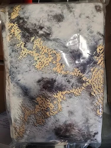 Popumelon Marble Abstract Blue 4x6 Area Rug