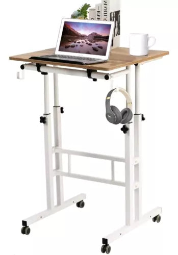 SIDUCAL Mobile Standing Desk, Portable Stand Up Desk, Height Adjustable Small or