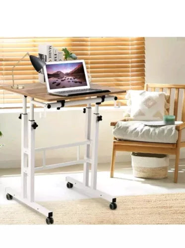 SIDUCAL Mobile Standing Desk, Portable Stand Up Desk, Height Adjustable Small or