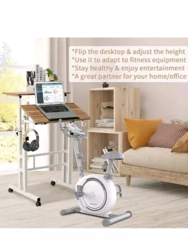 SIDUCAL Mobile Standing Desk, Portable Stand Up Desk, Height Adjustable Small or