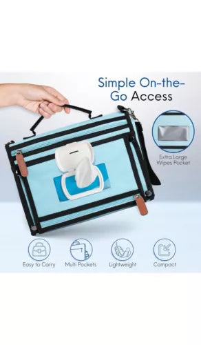 Portable Changing Pad for Baby - Portable Diaper Changing Pad with Large Storage