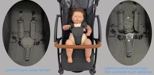 Self Foldable Stroller Toddlers 1 2 3 4 5 Year Old Baby Kids Ultra Dark Grey