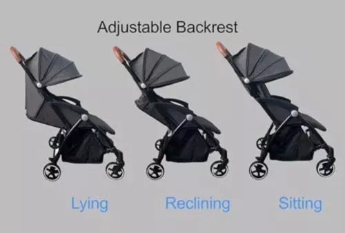 Self Foldable Stroller Toddlers 1 2 3 4 5 Year Old Baby Kids Ultra Dark Grey
