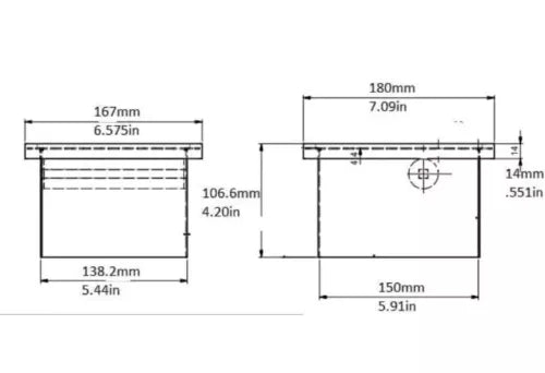 Rattleware Stainless Steel Open Bottom Knock Box Chute - For Home, Cafe, Rest...