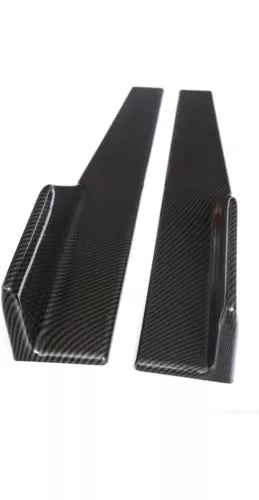 Side Skirts Fits Universal Vehicles Black Carbon Fiber Exterior 450mm Side Botto