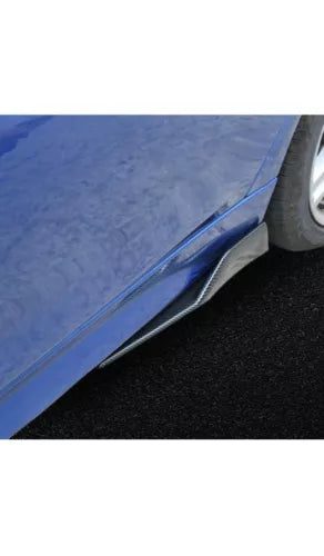 Side Skirts Fits Universal Vehicles Black Carbon Fiber Exterior 450mm Side Botto