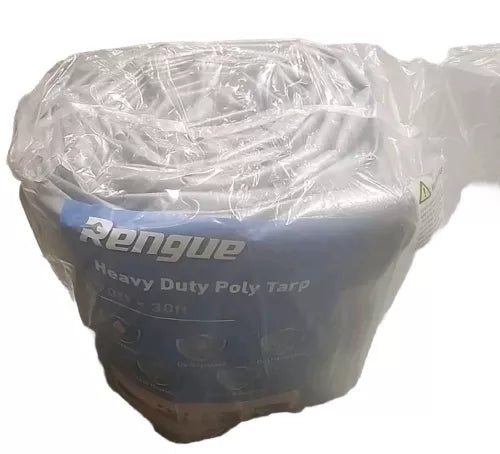Rengue 20FT x 30FT Heavy-Duty Poly Tarp 16 Mil Thick UV Protection Rip Proof