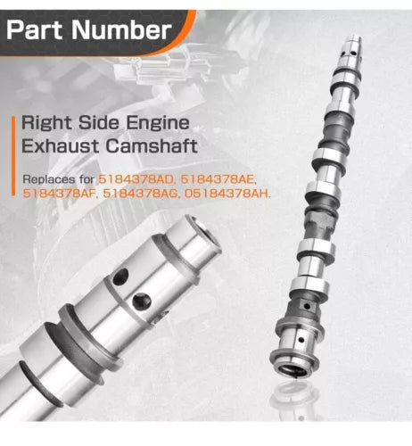 Right Side Engine Exhaust Camshaft Compatible with Chrysler Dodge Ram Jeep 3.6L