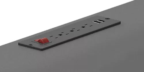 Rocelco 37.4" Electric Standing Desk Converter with Dual Monitor Mount Arm Black