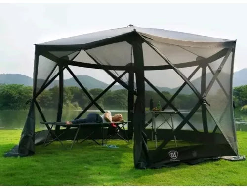Pop Up Gazebo Screen House Tent for Camping 11.5 ft for 8-10 Person Instant