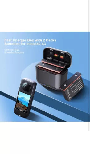 Portable Dual Charger Battery Fast-charging Hub Case For Insta360 One X3 New