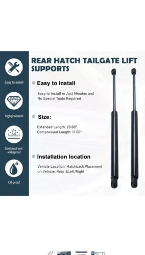 Rear Liftgate Hatch Lift Supports Gas Struts Dampers Fits 03-09 Nissan 350Z Pair
