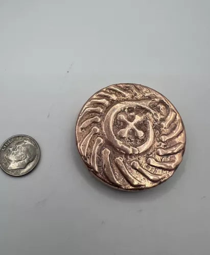 Hand Made Anglo-Saxon QUILLED SERPENT Ancient  .999 Copper Coin Bullion  3-4oz