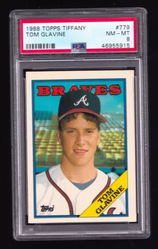 1988 Topps TIFFANY #779 HOF Tom Glavine PSA 8 Rookie RC LOW POP Fast Shipping