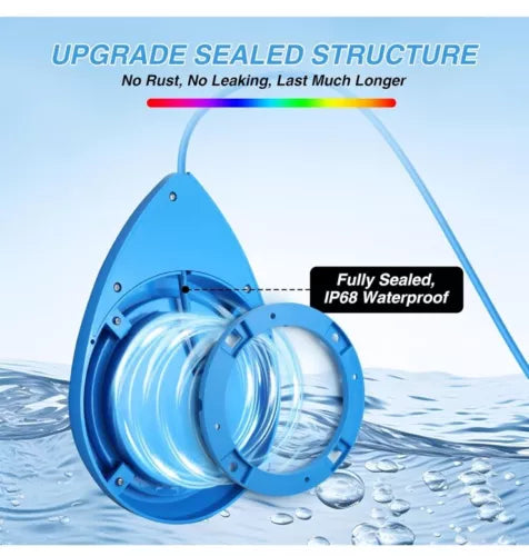 LED Pool Lights APP Control RGB Dimmable Underwater Submersible Lights Magnets