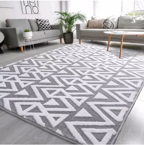 Ompaa Ultra Soft Shaggy Rugs Memory Foam Bedroom Carpet, Grey 7 x 10 Feet Lar...