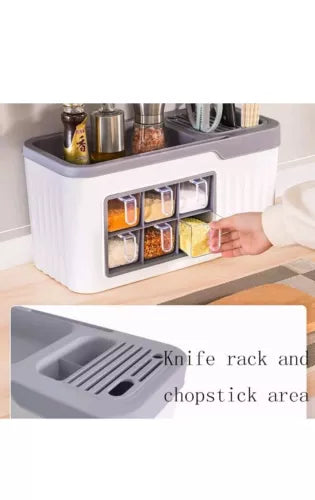 Kitchen Storage Box Case Holder Basket Accs Spice Rack Organizer for Pantry