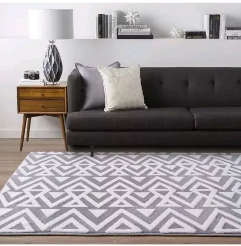 Ompaa Ultra Soft Shaggy Rugs Memory Foam Bedroom Carpet, Grey 7 x 10 Feet Lar...