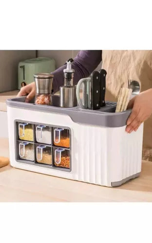 Kitchen Storage Box Case Holder Basket Accs Spice Rack Organizer for Pantry