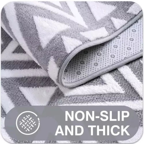 Ompaa Ultra Soft Shaggy Rugs Memory Foam Bedroom Carpet, Grey 7 x 10 Feet Lar...