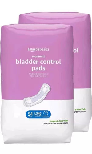 Incontinence, Bladder Control Pads for Women, Moderate Absorbency, 108 Pads