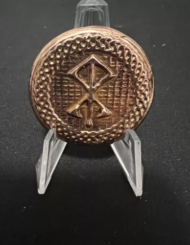 Hand Poured COPPER Double Sided Viking COIN .999 Bullion Round Hand Made