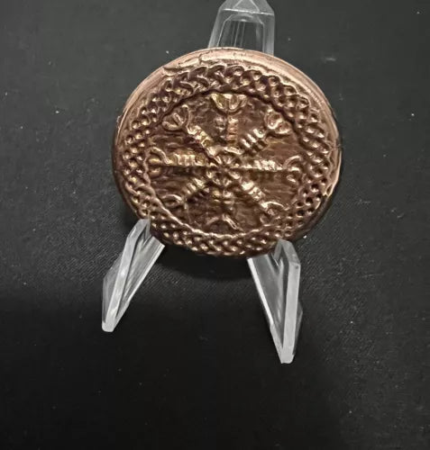 Hand Poured COPPER Double Sided Viking COIN .999 Bullion Round Hand Made