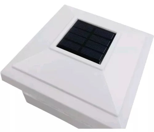 12 Pack LED White 5" X 5" Solar Powered Post Deck Cap Square Fence Light Lamp