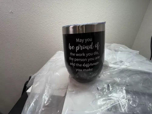 24 Black Tumblers,keychain,straw 12oz May You Be Proud Of The Work You Do Gift