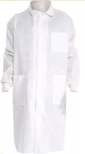 25 Pack Kimtech A8 Lab Coats With Knit Cuffs White Size XL New