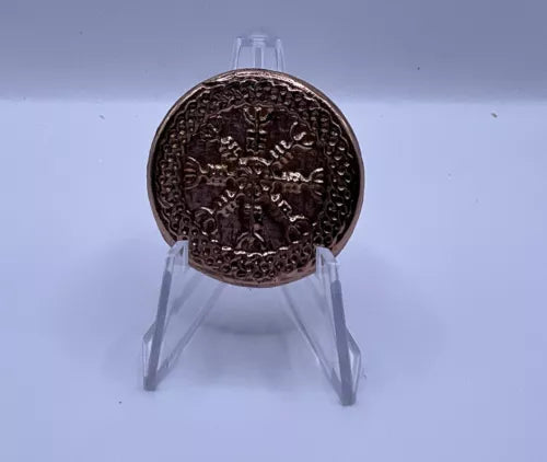 Hand Poured COPPER Double Sided Viking COIN .999 Bullion Round Hand Made