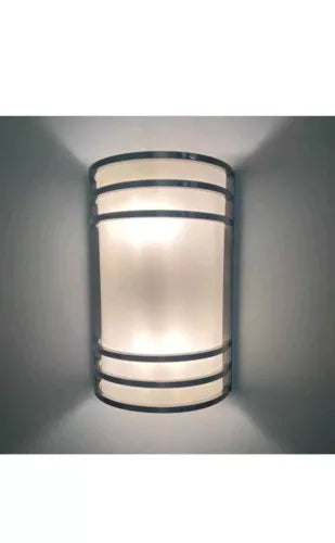2 Pack 2 Light Half Cylinder Wall Sconce Mounted Light Fixture with Brushed N...