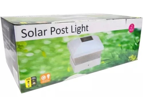 12 Pack LED White 5" X 5" Solar Powered Post Deck Cap Square Fence Light Lamp