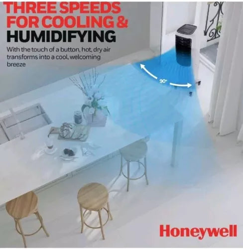 Honeywell 470CFM Cooling TC50PEU Indoor Portable Evaporative Air Cooler Fan