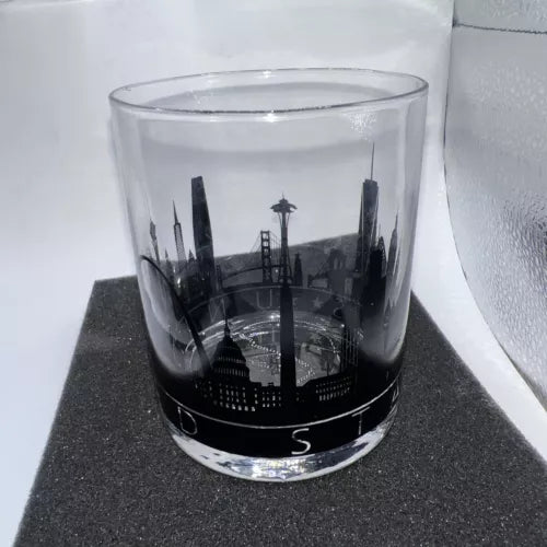 Gnollko Handblown Glass Double Whisky Tumbler United States Bourbon Cup 💰💲
