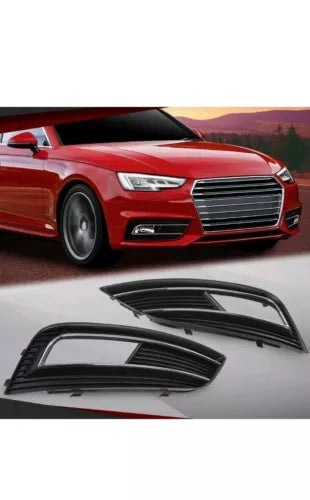 Left & Right Fog Light Grille Cover Fit For 13-16 Audi A4 8K0807681K 8K0807682K
