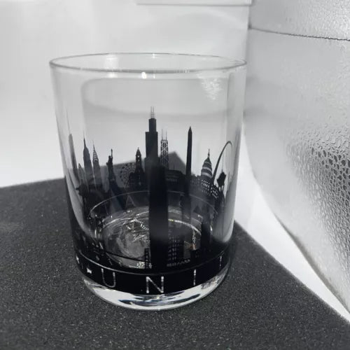 Gnollko Handblown Glass Double Whisky Tumbler United States Bourbon Cup 💰💲
