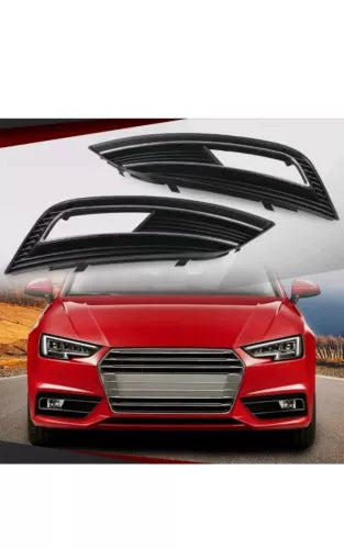 Left & Right Fog Light Grille Cover Fit For 13-16 Audi A4 8K0807681K 8K0807682K