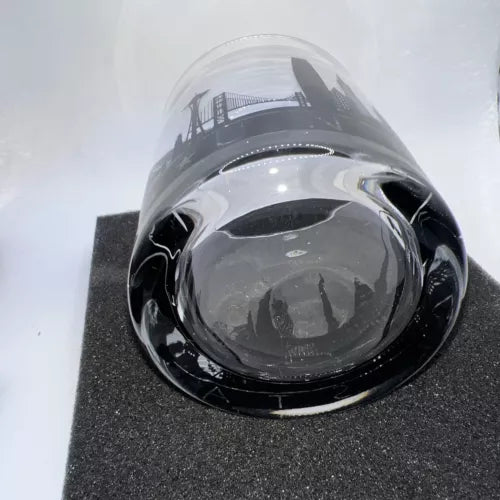 Gnollko Handblown Glass Double Whisky Tumbler United States Bourbon Cup 💰💲