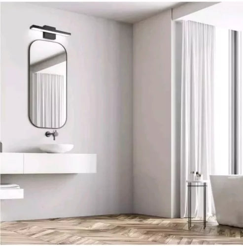 Ralbay 15.7 inch Modern LED Black Vanity Light 12W Frosted Aluminum for Bathr...