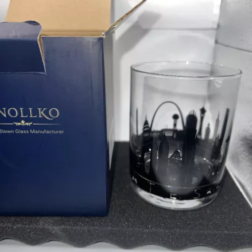 Gnollko Handblown Glass Double Whisky Tumbler United States Bourbon Cup 💰💲