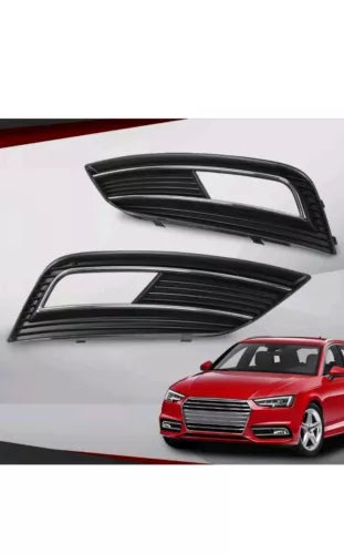 Left & Right Fog Light Grille Cover Fit For 13-16 Audi A4 8K0807681K 8K0807682K