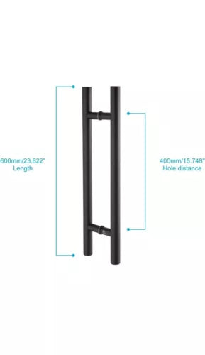 2-Togu Solid Standoffs Heavy-Duty Commercial Grade-304 SS 24” Door Pull Handles