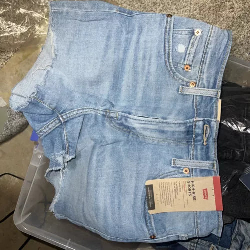 Levis Shorts Womens Size 26 Cut Off High Rise Denim Light Blue