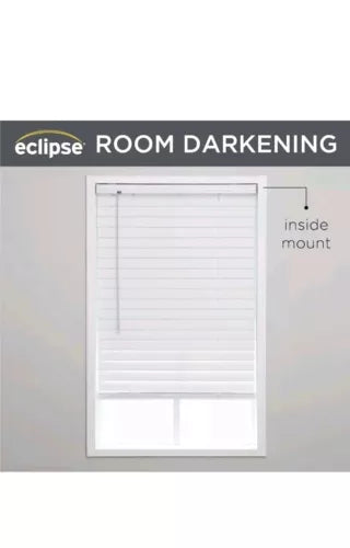 2" Premium Vinyl Blinds for Light Filtering & Privacy, Durable, White, 46Wx64L