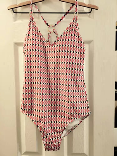 kona sol swimsuit medium Red, White, Blue New Buckle Detail