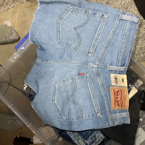 Levis Shorts Womens Size 26 Cut Off High Rise Denim Light Blue