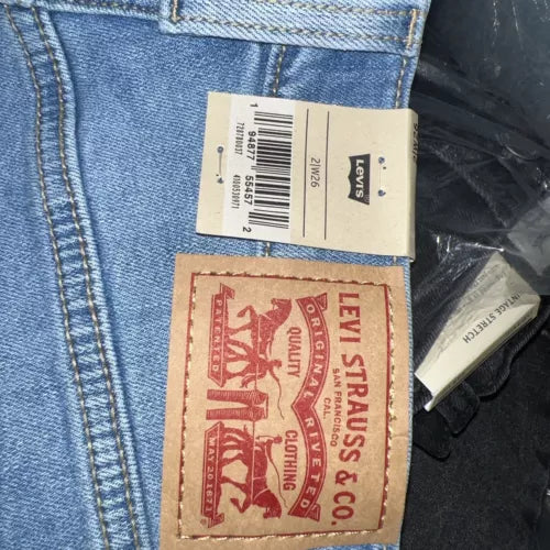 Levis Shorts Womens Size 26 Cut Off High Rise Denim Light Blue