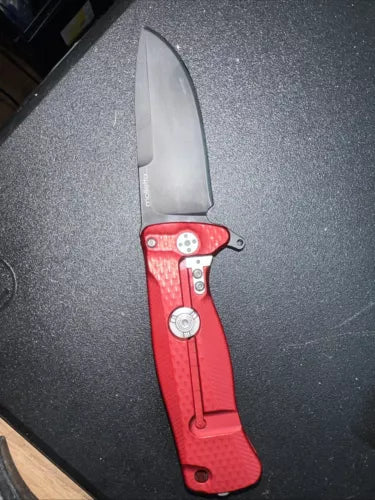 Lion Steel SR11 Black Red Sleipner Framelock Folding Pocket Knife SR11ARB